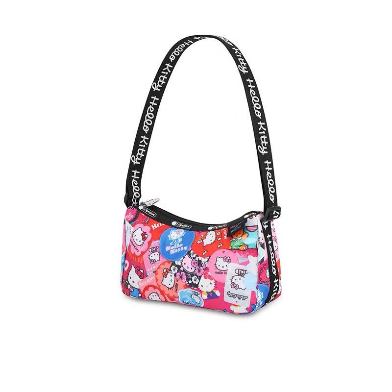 Túi Vải Đeo Vai Chống Thấm Nước Họa Tiết Mèo kitty Dễ Thương 2780