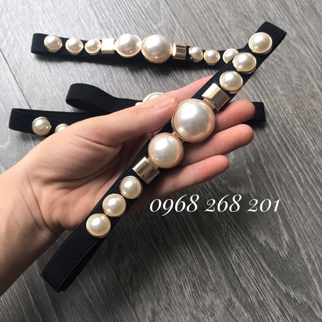 Nịt váy đính ngọc thun bản nhỏ