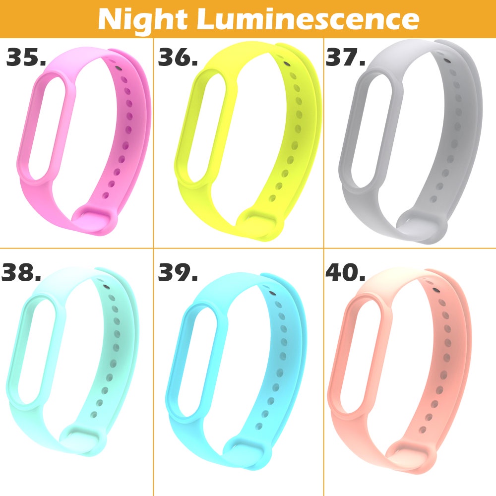 Dây đeo silicon mềm thay thế cho đồng hồ thông minh Xiaomi Mi Band 5 / 6 40 màu