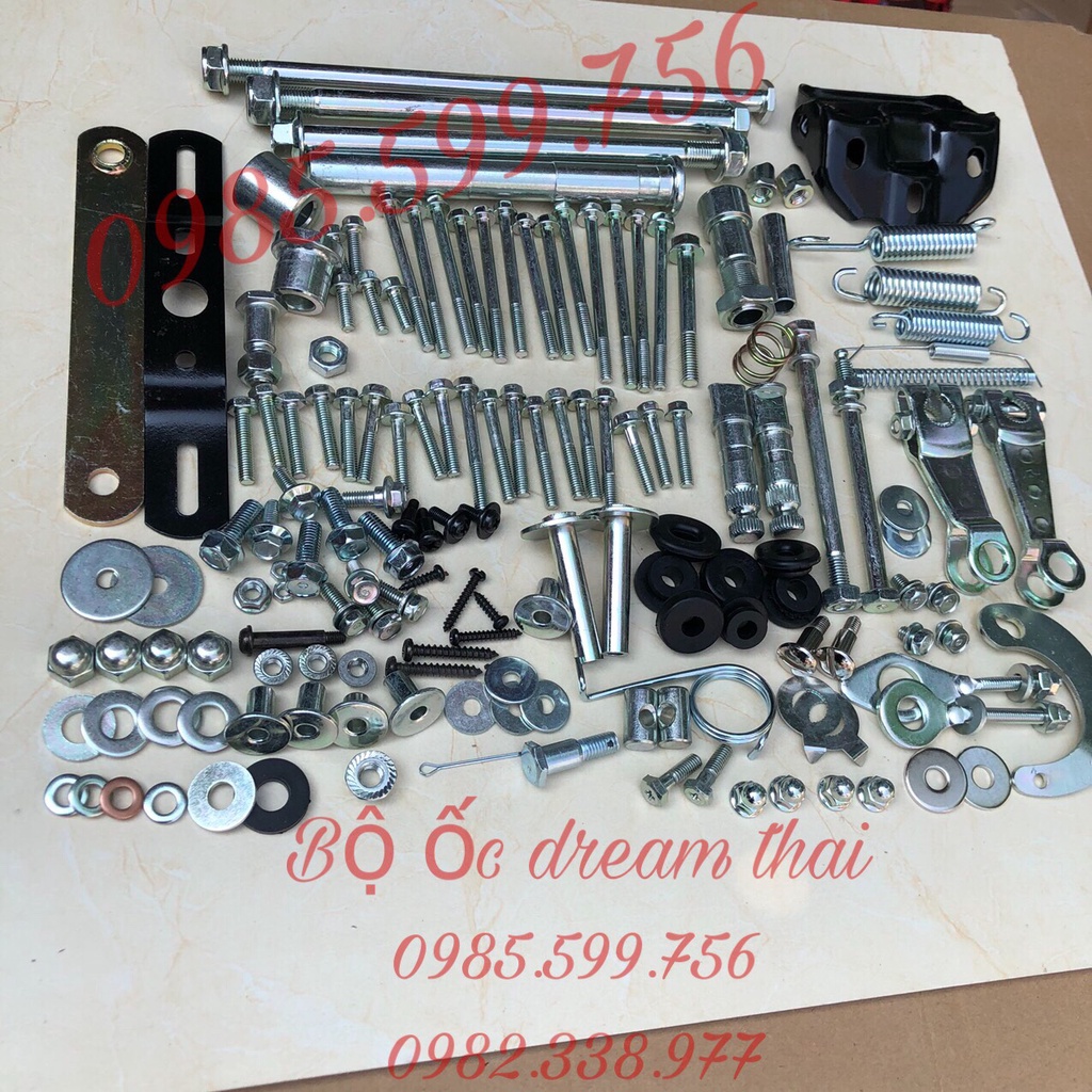Bộ ốc các dòng xe dream việt ,thái , wave alpha, wave rs, wave A, wave s hàng tiêu chuẩn