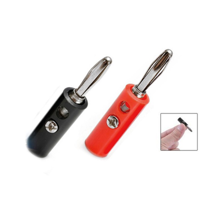 1 Cặp Jack Cắm Bắp Chuối 4mm Màu Đỏ Đen