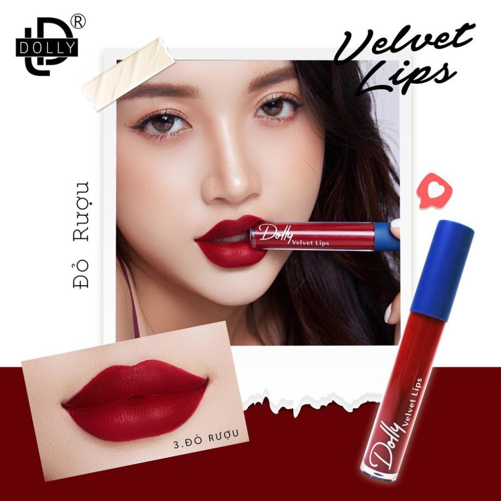 Son Cao Cấp Dolly Lips Blue Classic 2020 Màu Đỏ Rượu Quyến Rũ Chất Son Mềm Mịn Như Nhung | BigBuy360 - bigbuy360.vn