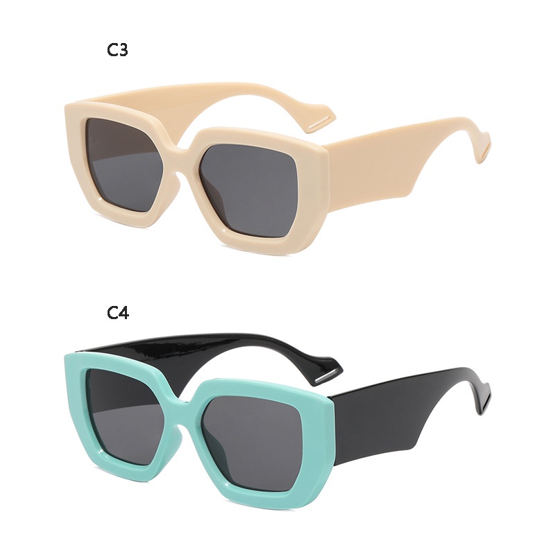 [Hàng Có Sẵn] Kính Mát Gọng Vuông Nhiều Màu Sắc Phù Hợp Cho Mùa Hè Bảo Vệ Khỏi Tia UV Ngoài Trời Dành Cho Nữ