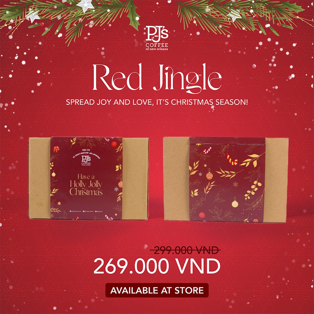 Bộ Quà Tặng Christmas Gift Box Cà Phê Arabica PJ's Coffee - 140g | BigBuy360 - bigbuy360.vn