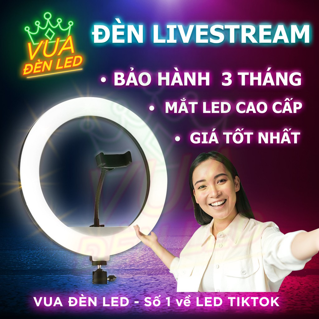 【Có sẵn】Đèn Livestream quay Tiktok, Chụp ảnh, Make up, Bán hàng live stream, Ánh sáng mịn bảo vệ mắt