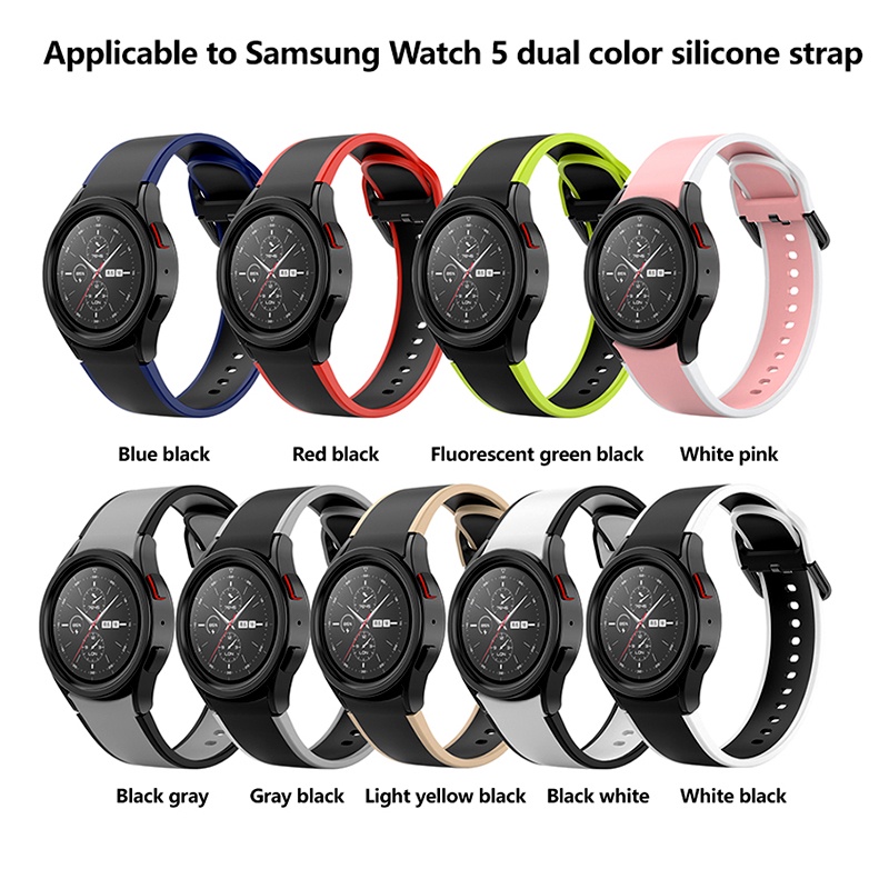 Dây Đeo Thay Thế Bằng Silicone Nhiều Màu Sắc Cho Đồng Hồ Thông Minh Samsung Watch 4 / 5 40 / 44Mm 5 Pro 45Mm