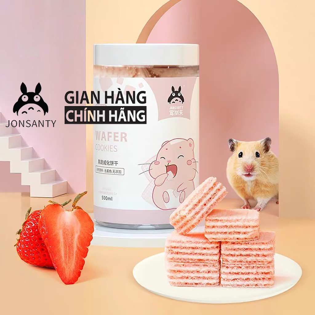 Bánh quy dâu tây nhím, hamster, bọ ú, món ăn cực kì ưu thích của chuột hamster 500ML hãng JONSANTY cst037