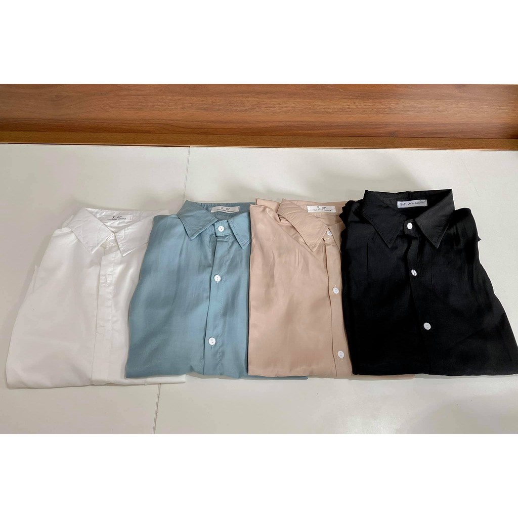 Áo sơ mi lụa form rộng đuôi tôm - Dorita Boutique