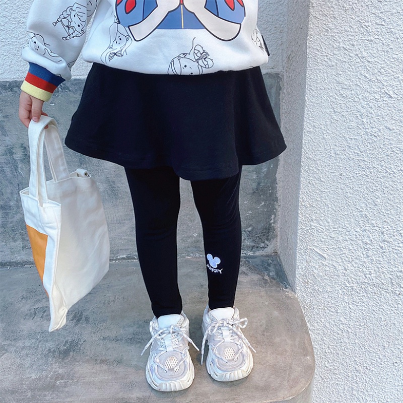Quần Legging Giả Váy In Họa Tiết Hoạt Hình Thời Trang Mùa Thu Cho Bé Gái