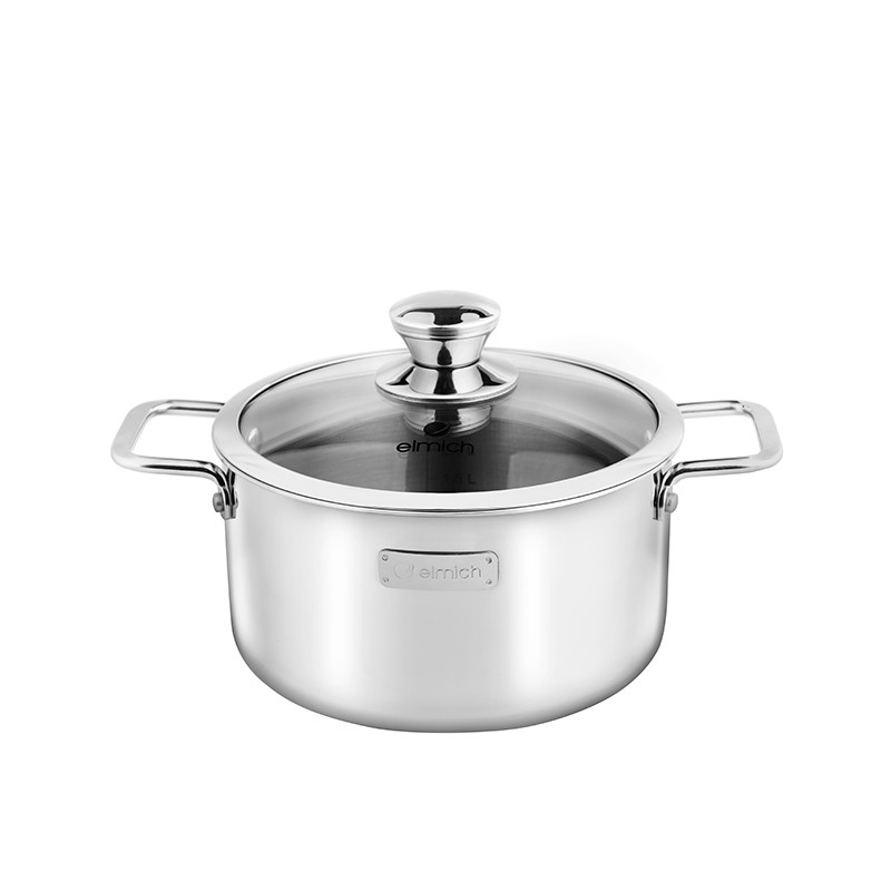 [Mã LIFECPMALL giảm 12% đơn 250K] Nồi Inox 3 lớp đáy liền Elmich Trimax classic 2408OL size 24cm