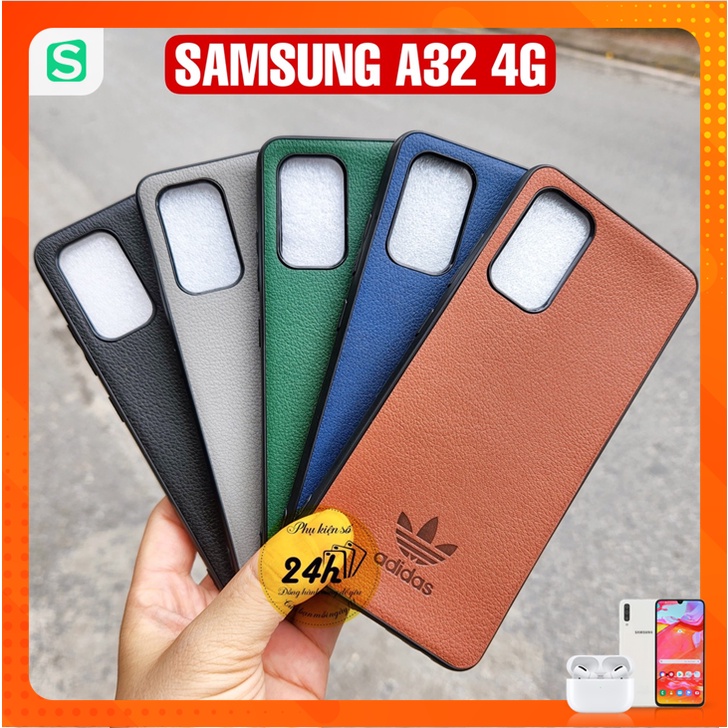 Ốp lưng Samsung A32 4G nhựa dẻo giả da mềm họa tiết logo nhiều màu - Phukienso24h