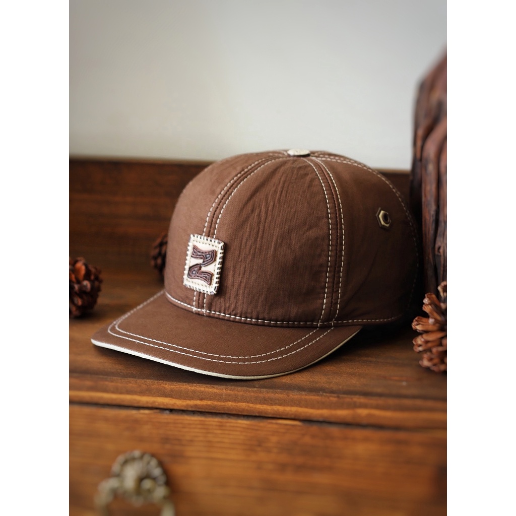 Nón kaki cao cấp, nón kaki thêu chỉ nổi, nón lưỡi trai siêu ngầu, Nón A22 nâu bò