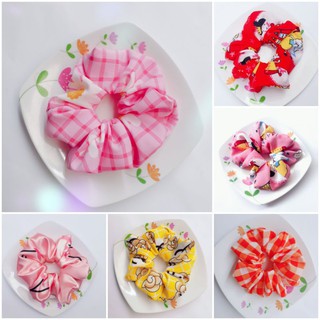 Dây Scrunchies lụa họa tiết rễ thương