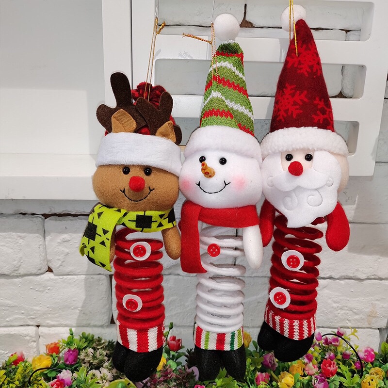Gấu bông lò xo trang trí noel giáng sinh 🎄