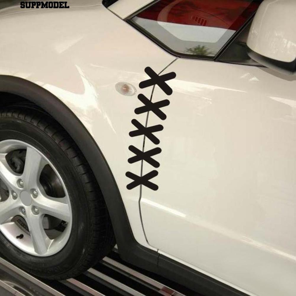 Đề-can hình chữ X dán trang trí thân xe hơi