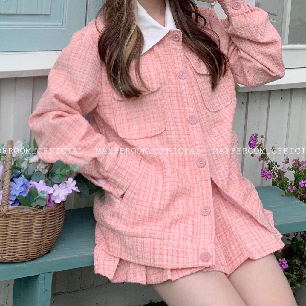 Set Dạ Tweet Mềm Xinh Thiết Kế Tween Set Mayberoom