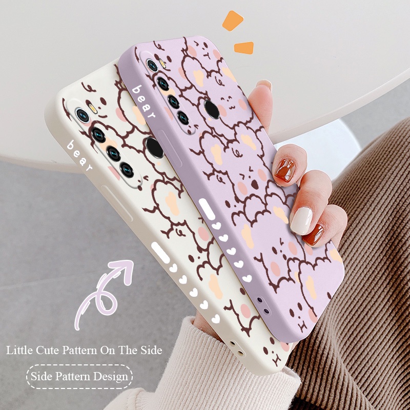 Ốp lưng Hình đại diện gấu Phone Case For Xiaomi Redmi Note 8 7 Pro 8Pro 7Pro Ốp lưng thời trang hình vuông