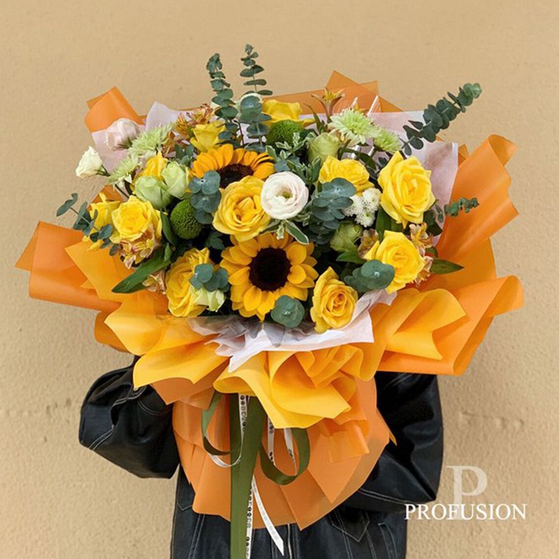 Cuộn giấy gói quà màu trơn 58x58cm tiện dụng