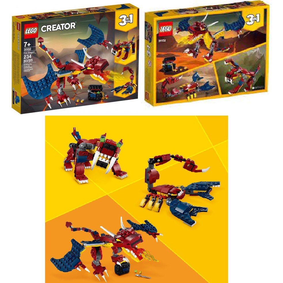 LEGO CREATOR - Xếp hình Siêu Xe - Máy Bay - Robot 3in1