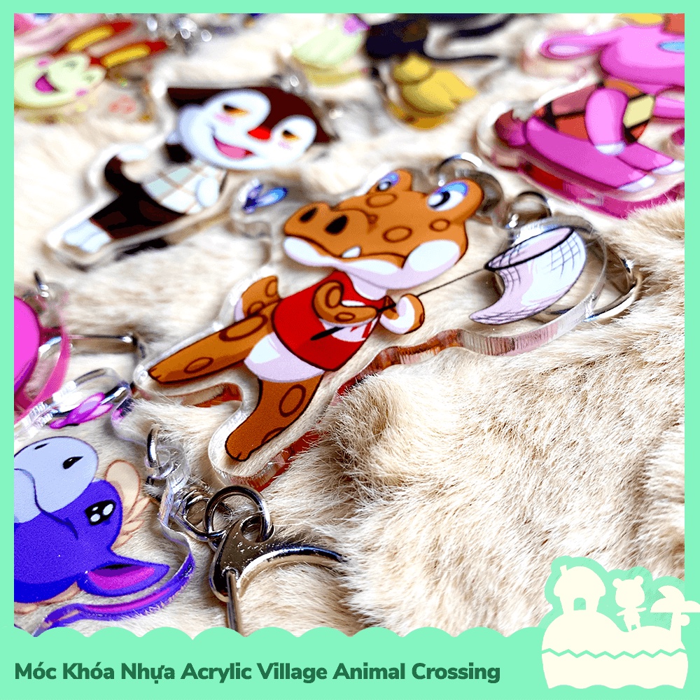 [Sẵn VN - NowShip] Móc Khóa Keychain Acrylic Nhựa Trong Nhân Vật Game Animal Crossing Horizons Nintendo Pose Dáng