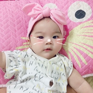 Mũ turban nơ cho bé gái