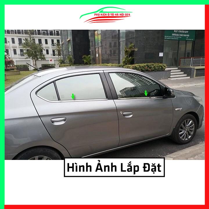 Bộ nẹp viền chân kính inox Attrage 2015-2023