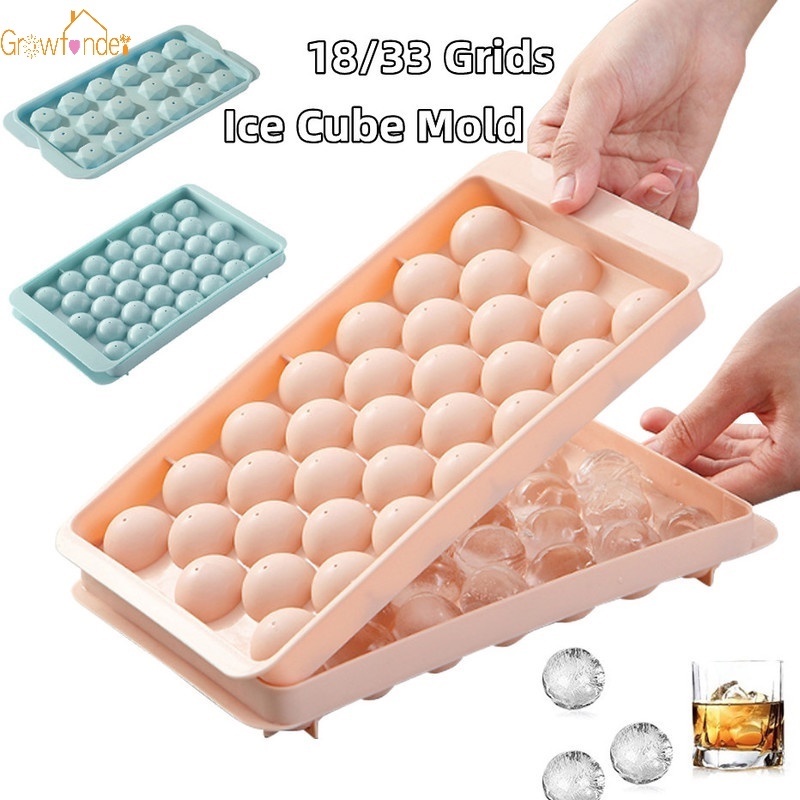 Khuôn Silicone Làm Đá Viên 18/33 Ngăn Hình Kim Cương Độc Đáo Có Thể Tái Sử Dụng