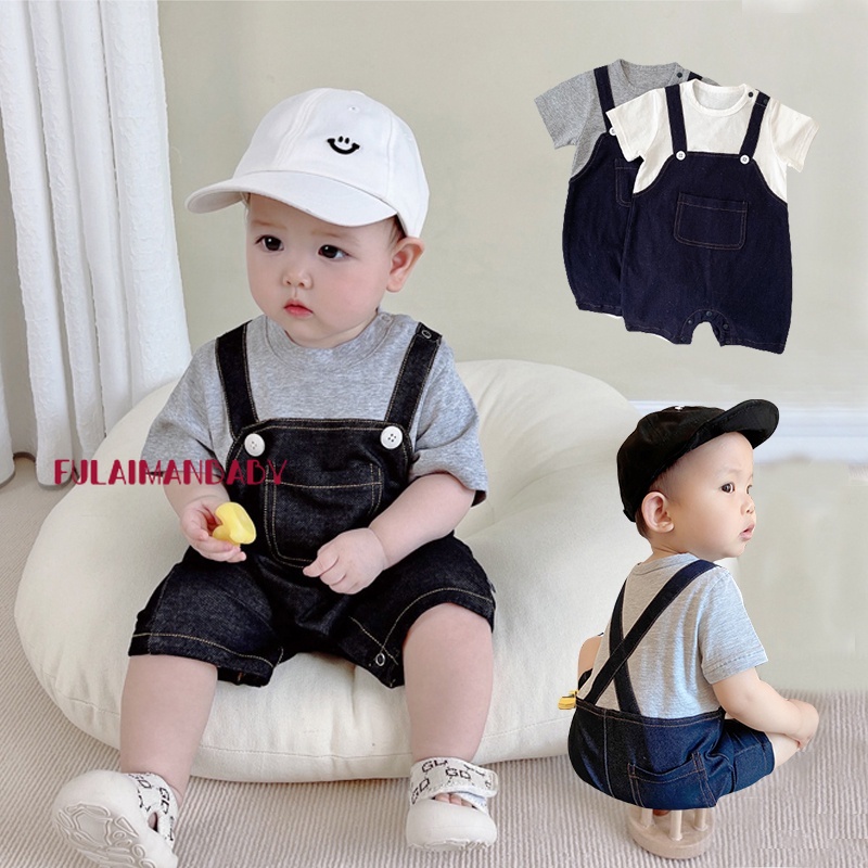 Bộ Áo Liền Quần In Hoạt Hình One Piece Cho Bé Trai