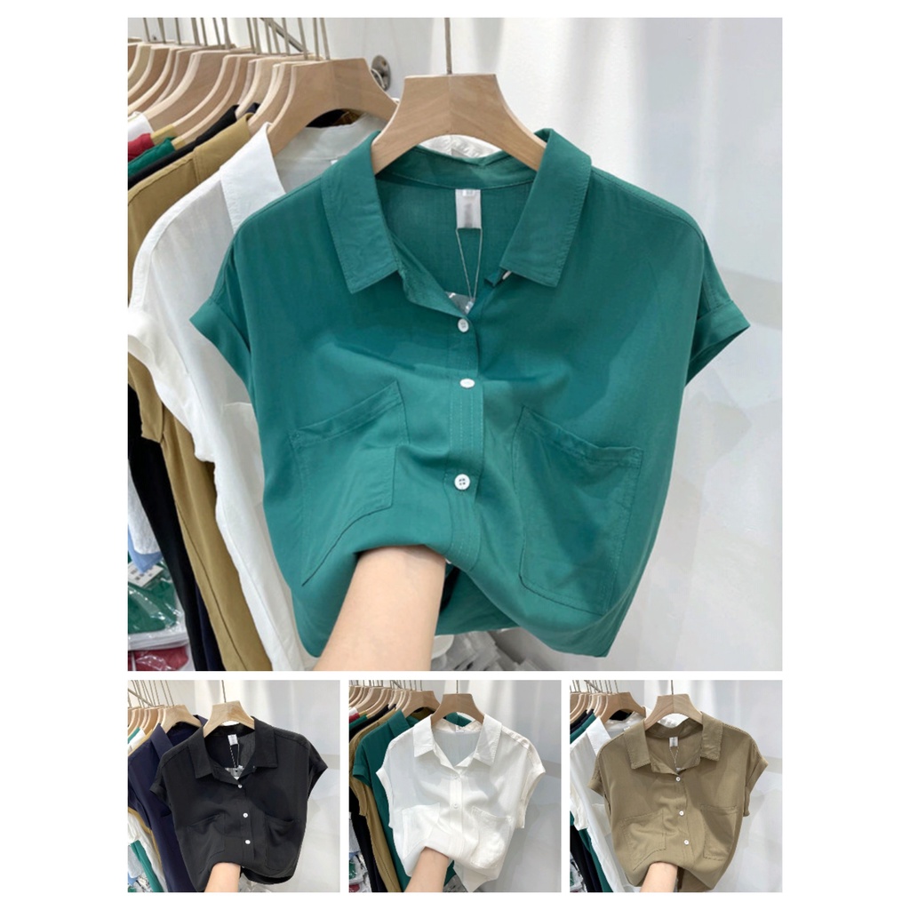 Áo Sơ Mi Công Sở Nữ, Loại Cộc Tay. Màu Sắc Trẻ Trung, Kiểu Dáng Hiện Đại