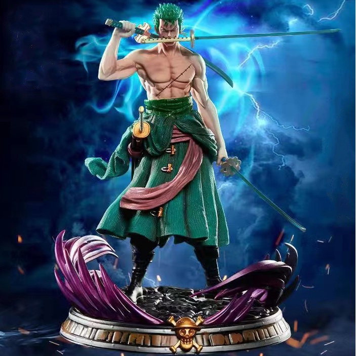 Mô hình Zoro (2 Đầu - Có sẵn - 37cm) One Piece siêu to cực nét Làm Bằng Tay - Figure One Piece Roronoa Zoro