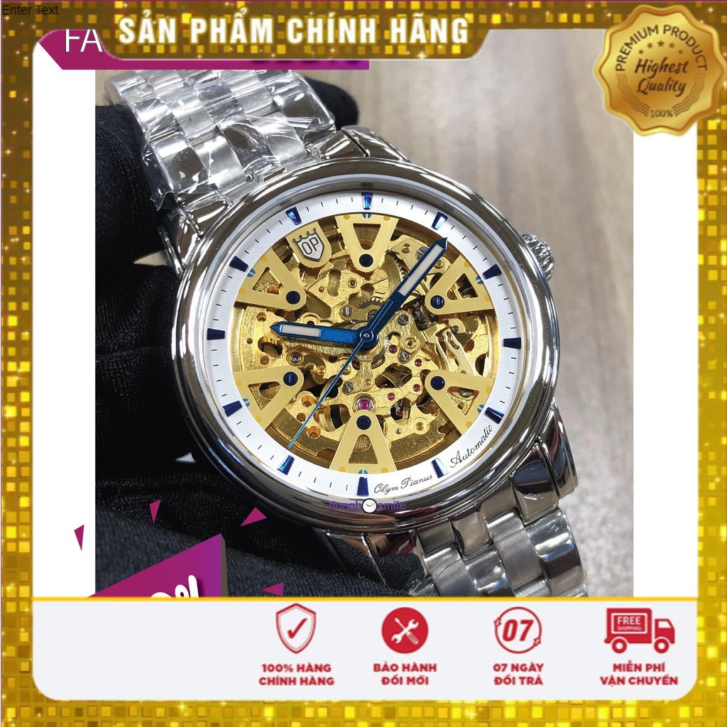 Đồng hồ nam Olym Pianus automatic skeleton 9930AM