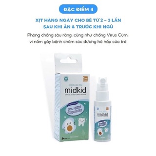 Xịt chống sâu răng Midkid cho bé yêu
