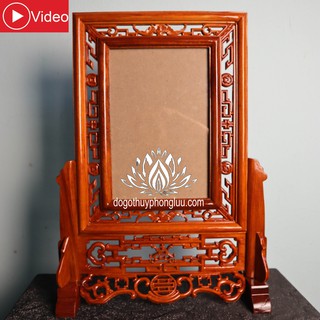 Khung ảnh thờ kép dơi gỗ hương,Khung hình thờ chiện