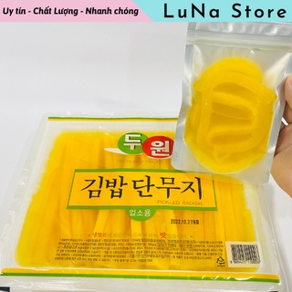 Củ cải muối vàng Hàn Quốc túi 100g ăn kèm thịt nướng, cơm trộn, làm kimbap - LuNa Store