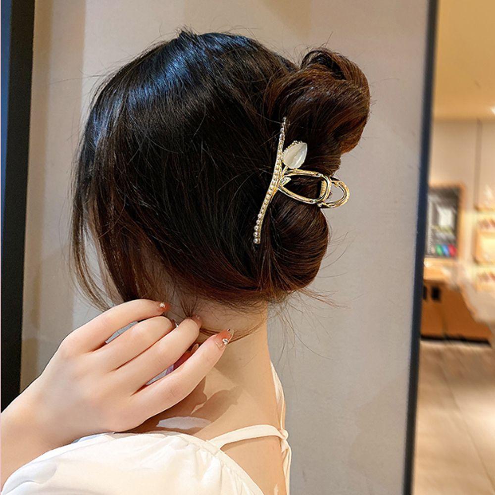 TWINKLE Kẹp Tóc Cá Mập / Hoa Tulip Cỡ Lớn Thanh Lịch Cho Nữ