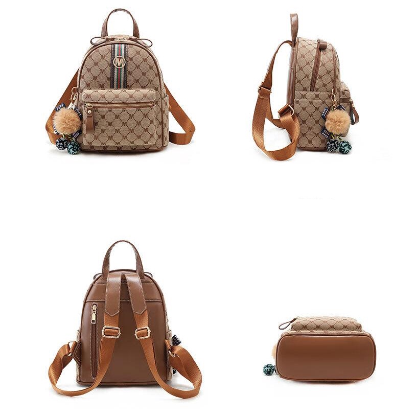 Chuwanglin Ba Lô Da Pu Cỡ Lớn In Họa Tiết Thời Trang Cho Nữ