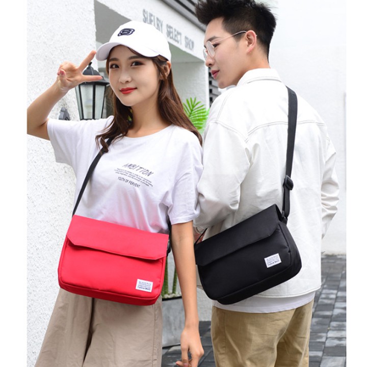 Túi đeo chéo nam thời trang vải canvas, túi chéo nữ unisex phong cách cá tính hàn quốc T60 Ladoll