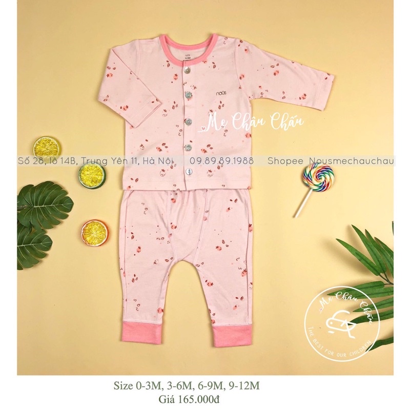 Bộ Nous Cài Thẳng (Size 3-6 Tháng Đến 9-12 Tháng)