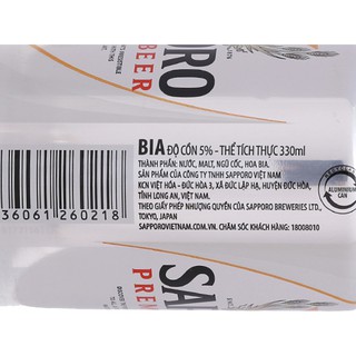 Thùng 24 lon bia Sapporo 330ml