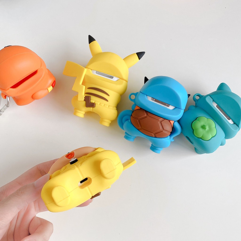 Vỏ silicone tai nghe ap 1/2/3/PRO Pokemon bạo lực siêu ngầu - [Tặng kèm móc khoá] Case Inpods 1056 CARBL