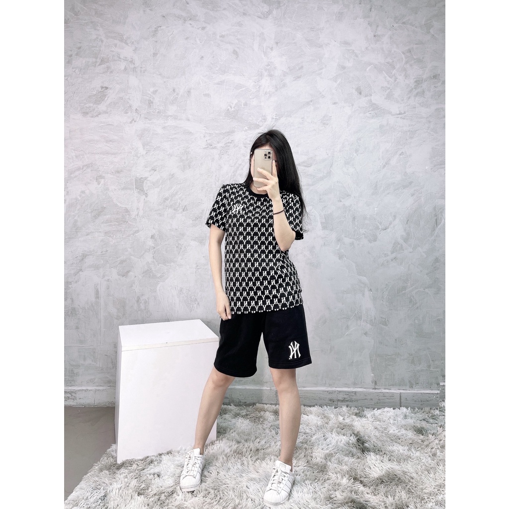 (HÀNG XUẤT XỊN) Quần nỉ NY015 M/I/b Shorts IN BLACK Form Nam Nữ mặc được Made in Cambodia full tag code