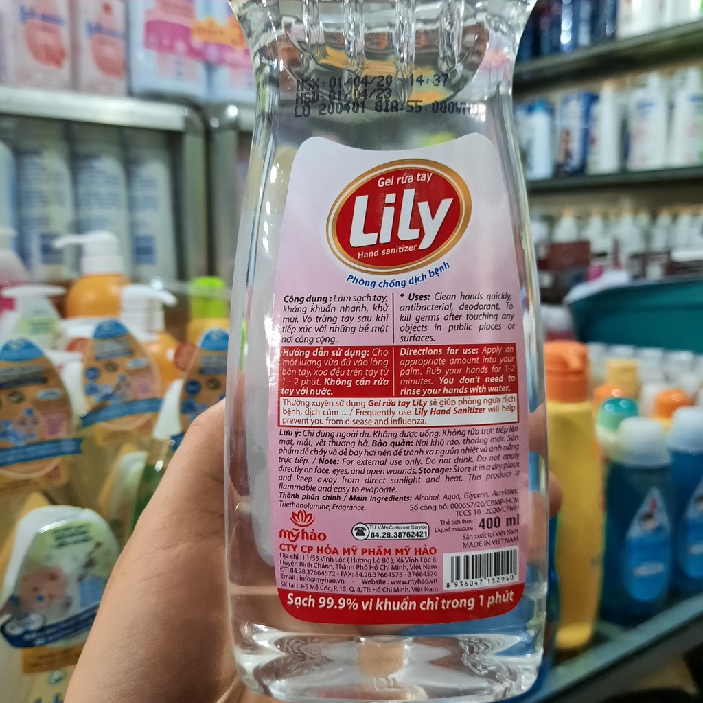 Gel rửa tay khô Lily 400ml
