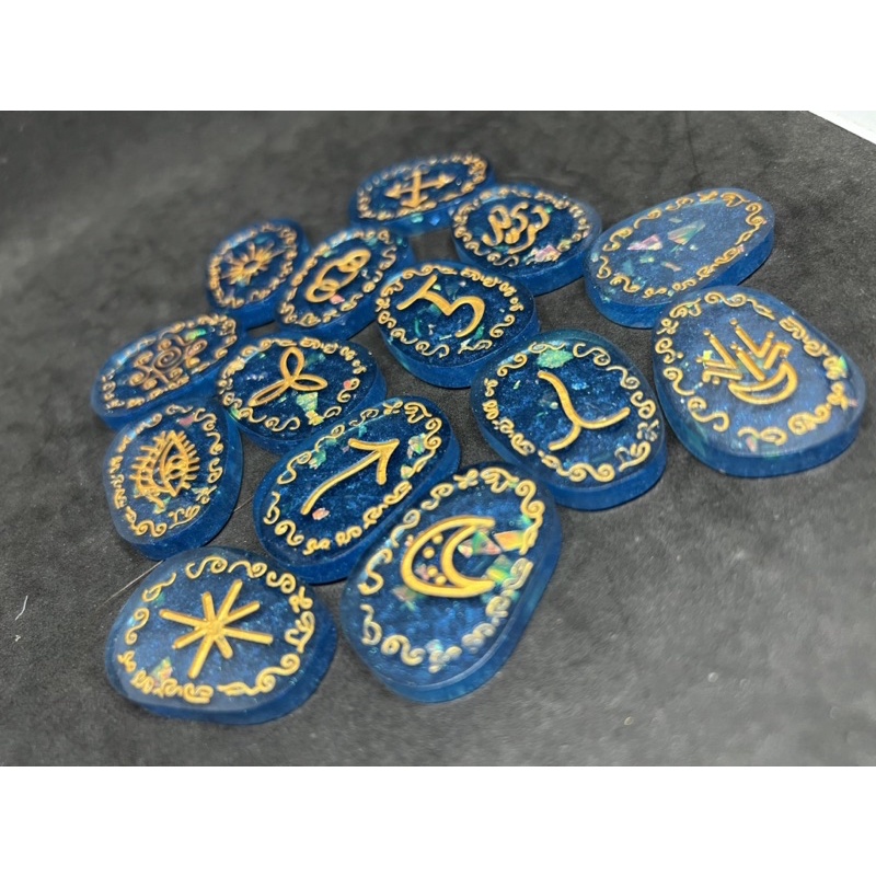 Bộ kí tự Witches Rune handmade resin