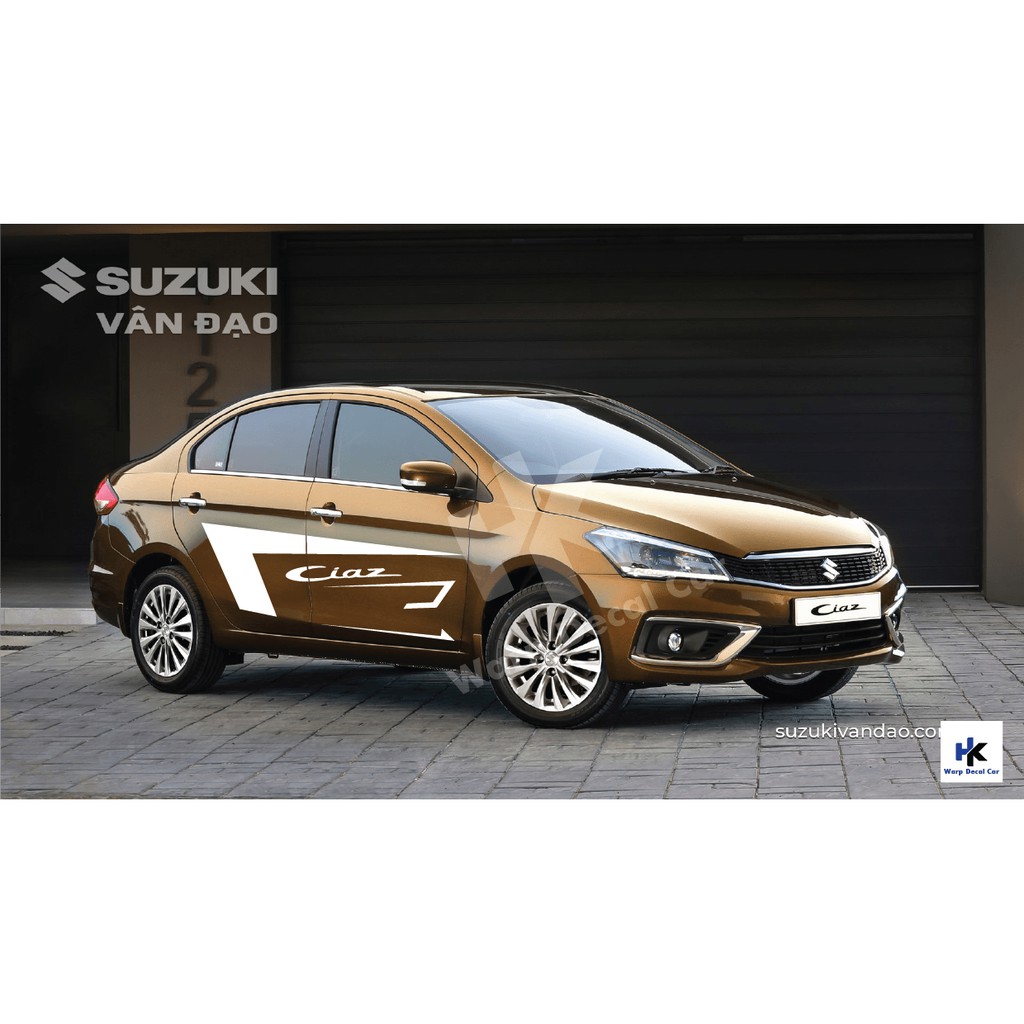 Tem xe Suzuki Ciaz phong cách thể thao- decal Ciaz