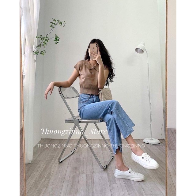 [Ảnh thật/Video]Quần ống đứng cắt gấu Ziczac kiểu Hàn Quốc Quần ống đứng ôm chân gọn dáng