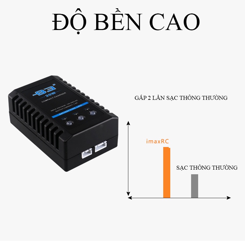 Bộ sạc cân bằng B3 20W mới Bộ sạc pin Lipo 2S-3S cho mẫu máy bay trực thăng RC