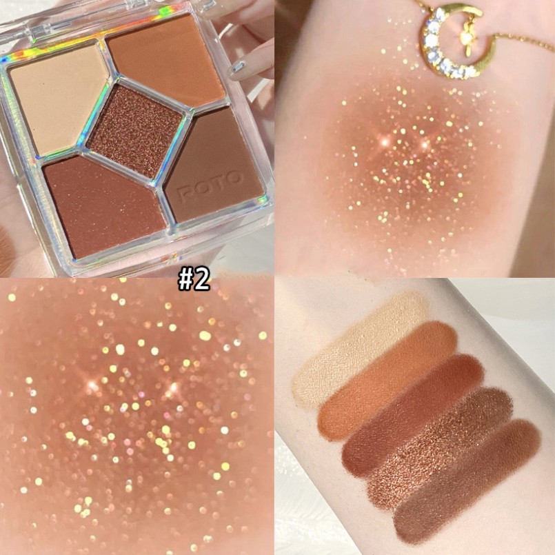 Bảng phấn mắt 5 màu ROTO Eye Shadow Colors Tone màu xám lạnh 8.5g