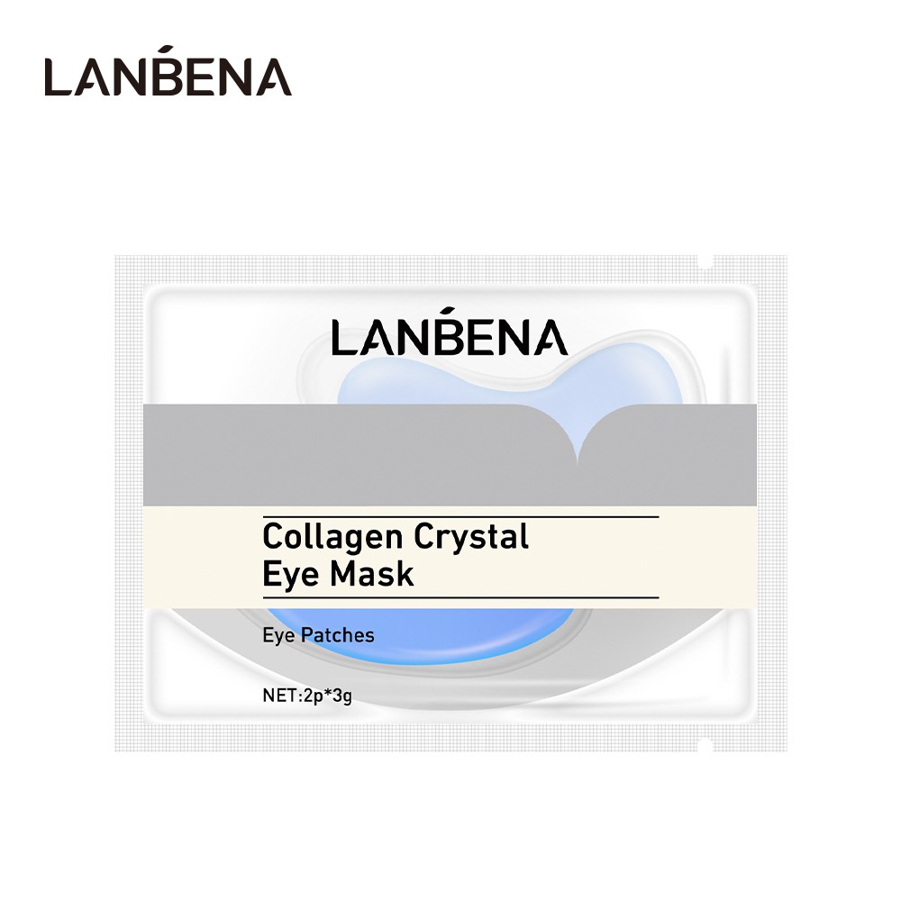 Set 10 mặt nạ Lanbena tinh chất vàng 24K collagen chống nếp nhăn chống lão hóa dưỡng ẩm loại bỏ quầng thâm mắt