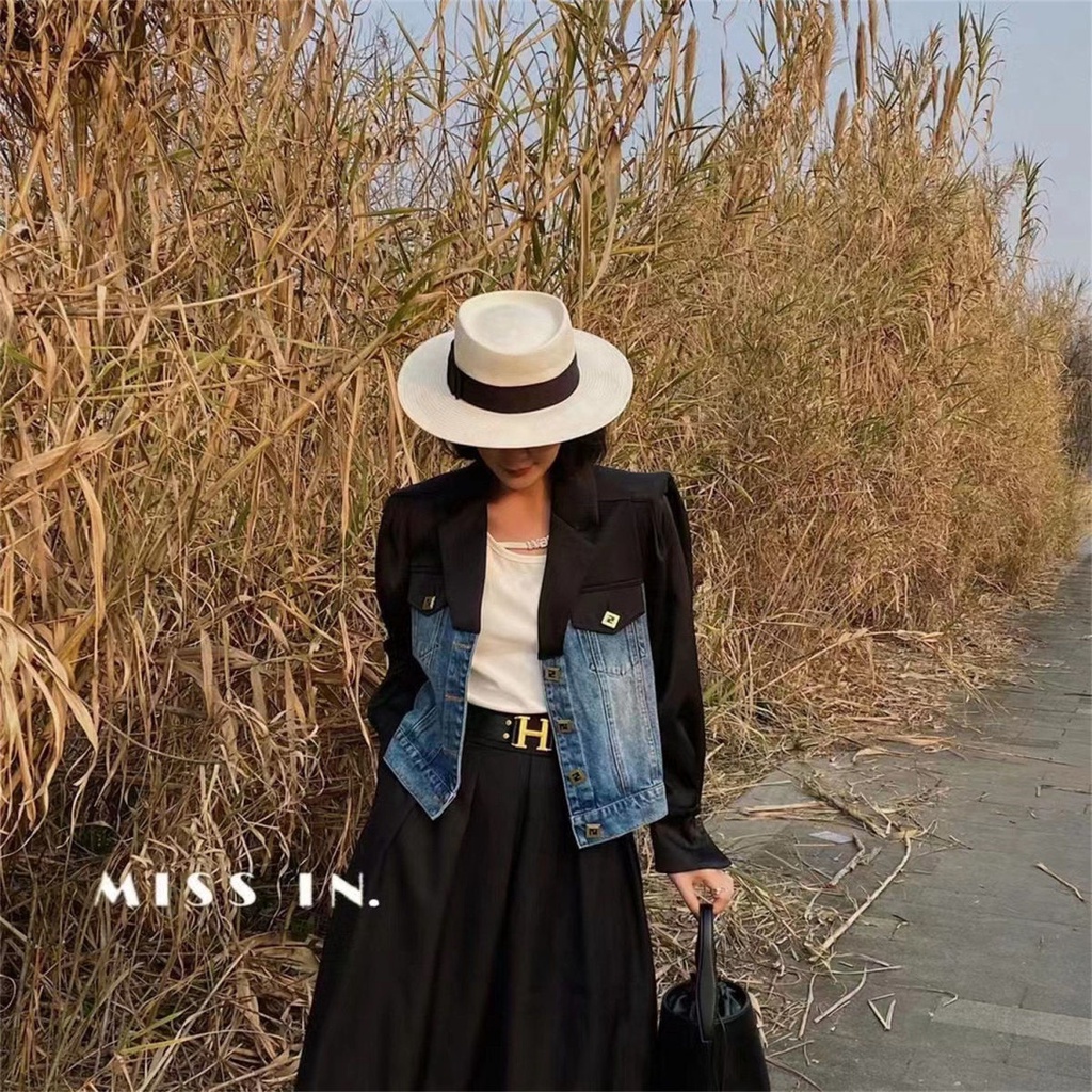 Áo Khoác Denim Phong Cách Phương Tây Thời Trang Xuân Hè 2022