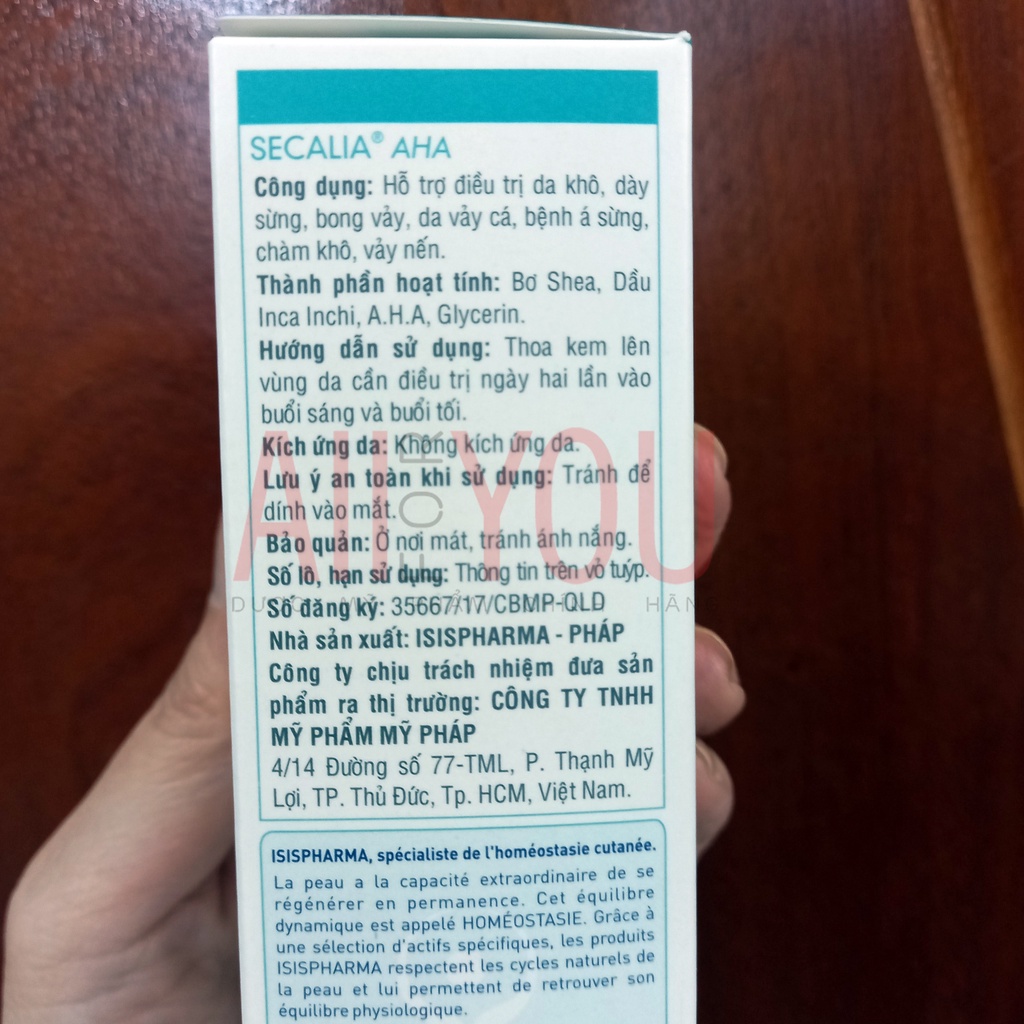 [CHÍNH HÃNG CÓ TEM] ISIS PHARMA Secalia A.H.A 75mL &amp; 200mL - Kem Dưỡng Cho Da Khô, Dày Sừng, Nứt Nẻ Gót Chân.